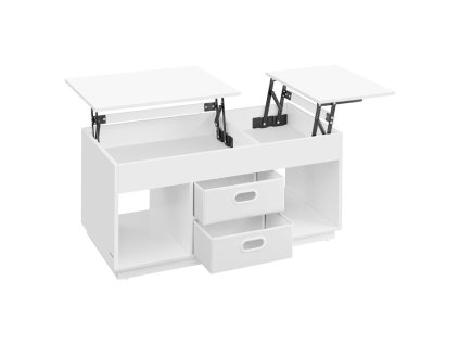 Konferenční stolek 100x50x48cm, mdf, bílá, AKF-E1021 WT (Barva Bílá)