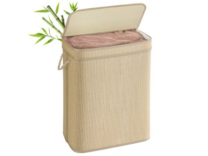 Koš na prádlo, bambus, přírodní, APK-E1067 NAT (Barva Přírodní)