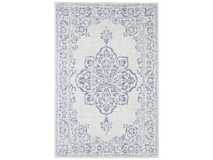 Kusový koberec Beach 103853 Cream/Blue – na ven i na doma (Rozměry koberců 240x340)