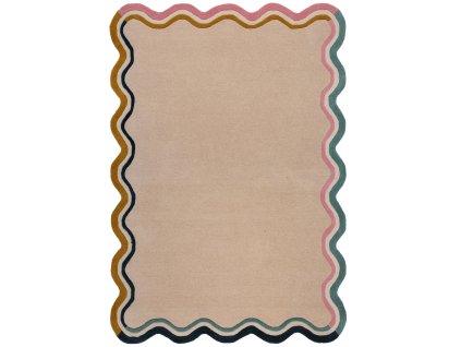 Kusový koberec Wool Scallop Leo Border Multi (Rozměry koberců 120x170)