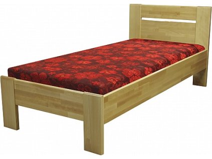 Postel SAMO 2 90cm, s roštem a s úložným prostorem (Varianta světlý ořech)