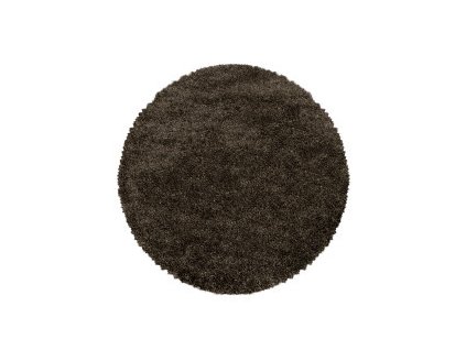 Kusový koberec Fluffy Shaggy 3500 brown kruh (Rozměry koberců 120x120 (průměr) kruh)