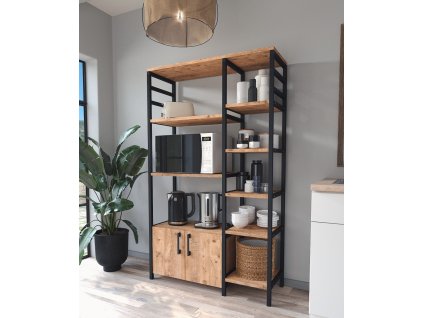 regal 2d 8pol borovice