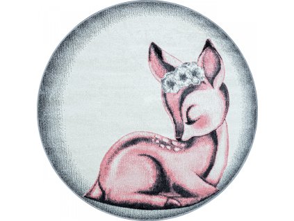 Dětský kusový koberec Bambi 850 pink kruh (Rozměry koberců 120x120 (průměr) kruh)