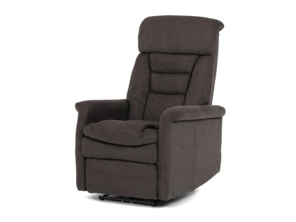 Polohovací křeslo, elektrické zabudované ovládání, hnědá, látka, TV-925 BR2 (Barva Hnědá)