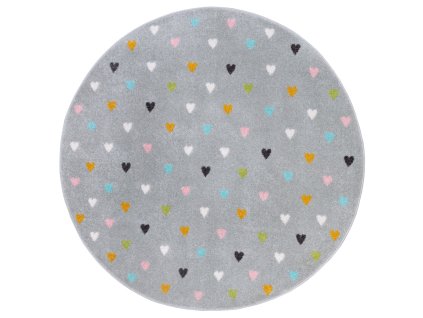 Dětský koberec Adventures 105952 Grey kruh (Rozměry koberců 140x140 (průměr) kruh)