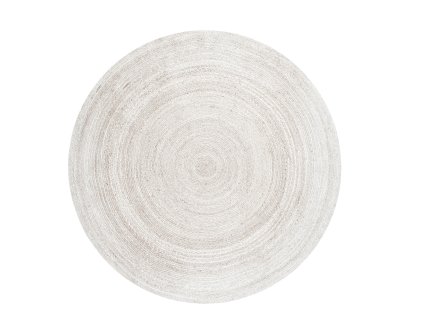 Kusový koberec Jute Braided 106321 White kruh (Rozměry koberců 100x100 (průměr) kruh)