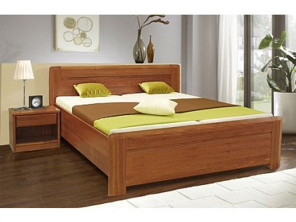 Postel ELZA 2 180cm, s roštem a s úložným prostorem (Varianta tmavý ořech)