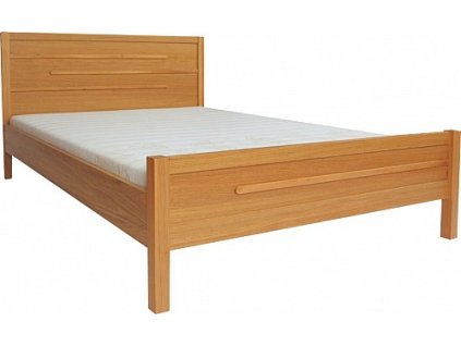 Postel BRANDON DOUBLE 135x192cm, s roštem, dýhovaná (Varianta DUB)