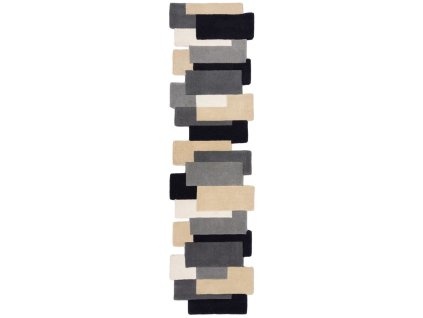 Běhoun Abstract Collage Monochrome (Rozměry koberců 60x230)