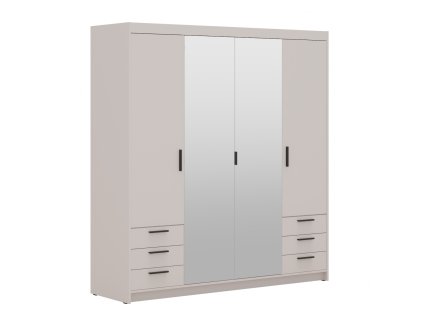 Skříň Enja 4D6S se zrcadlem písková béžová