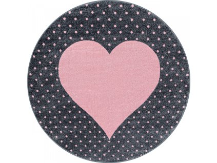 Dětský kusový koberec Bambi 830 pink kruh (Rozměry koberců 120x120 (průměr) kruh)