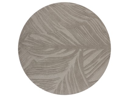 Kusový koberec Solace Lino Leaf Grey kruh (Rozměry koberců 160x160 (průměr) kruh)