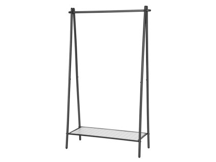 Stojanový věšák, kov, černá, AUV-E1023 BK (Barva Černá)