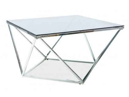 Konferenční stolek SILVER A chrom/kouřové sklo