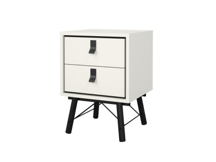 Noční stolek Rain 2s bílý MAT