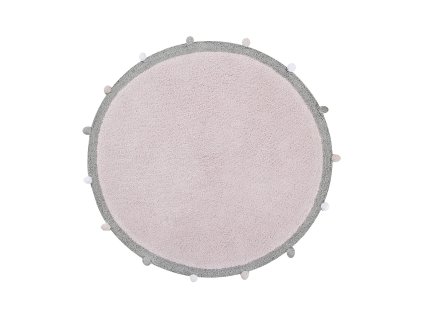 Přírodní koberec, ručně tkaný Bubbly Soft Pink (Rozměry koberců 120x120 (průměr) kruh)