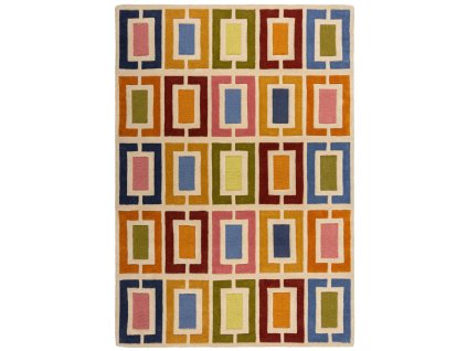 Ručně všívaný kusový koberec Illusion Retro Blocks Multi (Rozměry koberců 120x170)