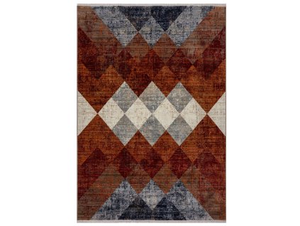 Kusový koberec Cooper Bradley Geo Red (Rozměry koberců 80x150)