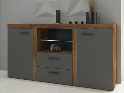 Komoda Rizo 2D2S dub lefkas/grafit
