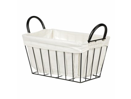 Koš kovový, s látkou. (Barva Černá)