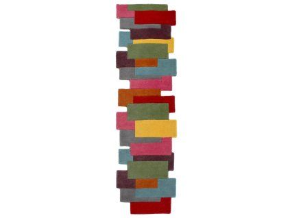 Běhoun Abstract Collage Multi (Rozměry koberců 66x300)