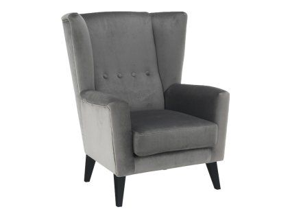 Křeslo-ušák, světle šedá / černá, RODEZA