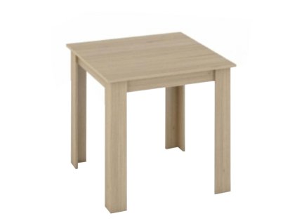 Jídelní stůl, dub sonoma, 80x80 cm, KRAZ