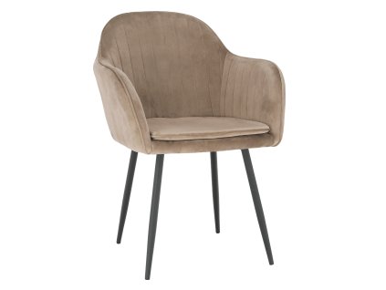 Designové křeslo, šedohnědá Taupe Velvet látka, ZIRKON