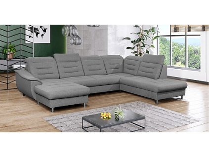 Sedací souprava BALBOA OT-2F-R-1-D ve tvaru "U" (Varianta Malmo 90 světle šedá, Orientace levá)