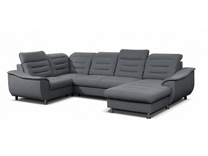 Sedací souprava BALBOA OT-2F-R-1 ve tvaru "U1" (Varianta Malmo 90 světle šedá, Orientace levá)