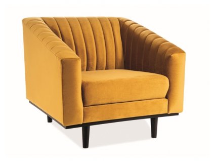 Čalouněné křeslo ASPREY 1 velvet žlutá