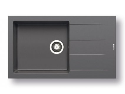 Odolný pyragranitový dřez ATHLOS 1B 1D PLUS 86x50 iron grey
