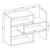 Variabilní rozkládací regál MOVE III artisan v dekoru dub, 125 cm