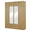 4dveřová buková skříň ESO s policemi a zrcadly, 11540
