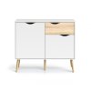 Komoda Retro 387 bílá/dub sonoma