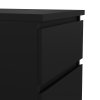 Černá matná komoda Simplicity 233, minimalistický design, FALCO