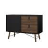 Komoda Rain 1d2s černý MAT/ořech