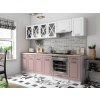 Kuchyňská linka Gréta 260/260 bílá/růžová MAT