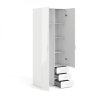Bílá lesklá skříň Sid 2d3s, moderní design, univerzální montáž