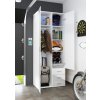 Bílá lesklá skříň Sid 2d3s, moderní design, univerzální montáž