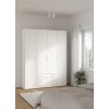 Bílá skříň Sid 4d3s FALCO s policemi a šatní tyčí, moderní design