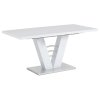 Jídelní stůl rozkládací 120-160x80 cm, mdf, bílá, HT-510 WT (Barva Bílá)
