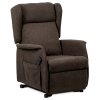 Polohovací křeslo, elektrické kabelové ovládání, hnědá, látka, TV-1190 BR2 (Barva Hnědá)