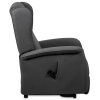 Polohovací křeslo, elektrické kabelové ovládání, šedá, látka, TV-1192 GREY2 (Barva Šedá)