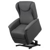 Polohovací křeslo, elektrické kabelové ovládání, šedá, látka, TV-1192 GREY2 (Barva Šedá)
