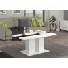 Moderní bílý konferenční stolek Boris s černým pruhem, 110x53 cm