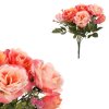 Růže - umělá kytice, barva meruňková (Barva Oranžová)