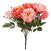 Růže - umělá kytice, barva meruňková (Barva Oranžová)
