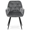 Jídelní židle, šedá, sametová látka, DCH-421 GREY4 (Barva Šedá)